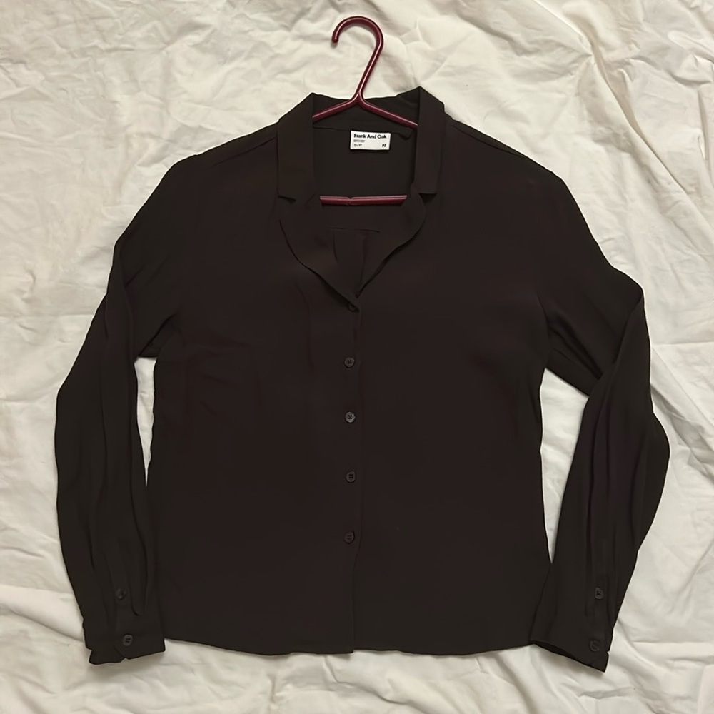 Frank and Oak camp collar blouse, size S